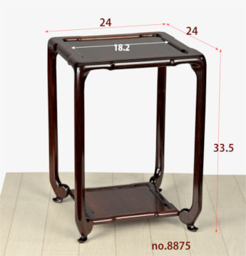 花台: 紫檀 吉勝作 中卓 生地仕上げ 高さ33.5cm  大阪唐木指物　no.8875