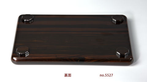 花台: 黒檀 敷板 (漆) 巾29.5  no.5527-01