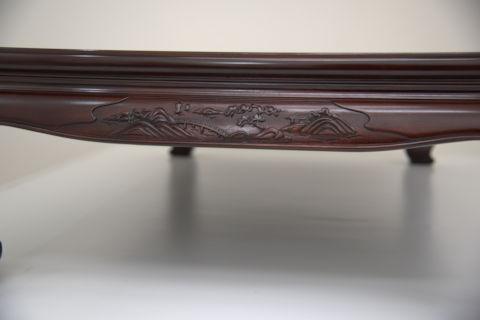 5尺机　紫檀　山水彫りno.1712